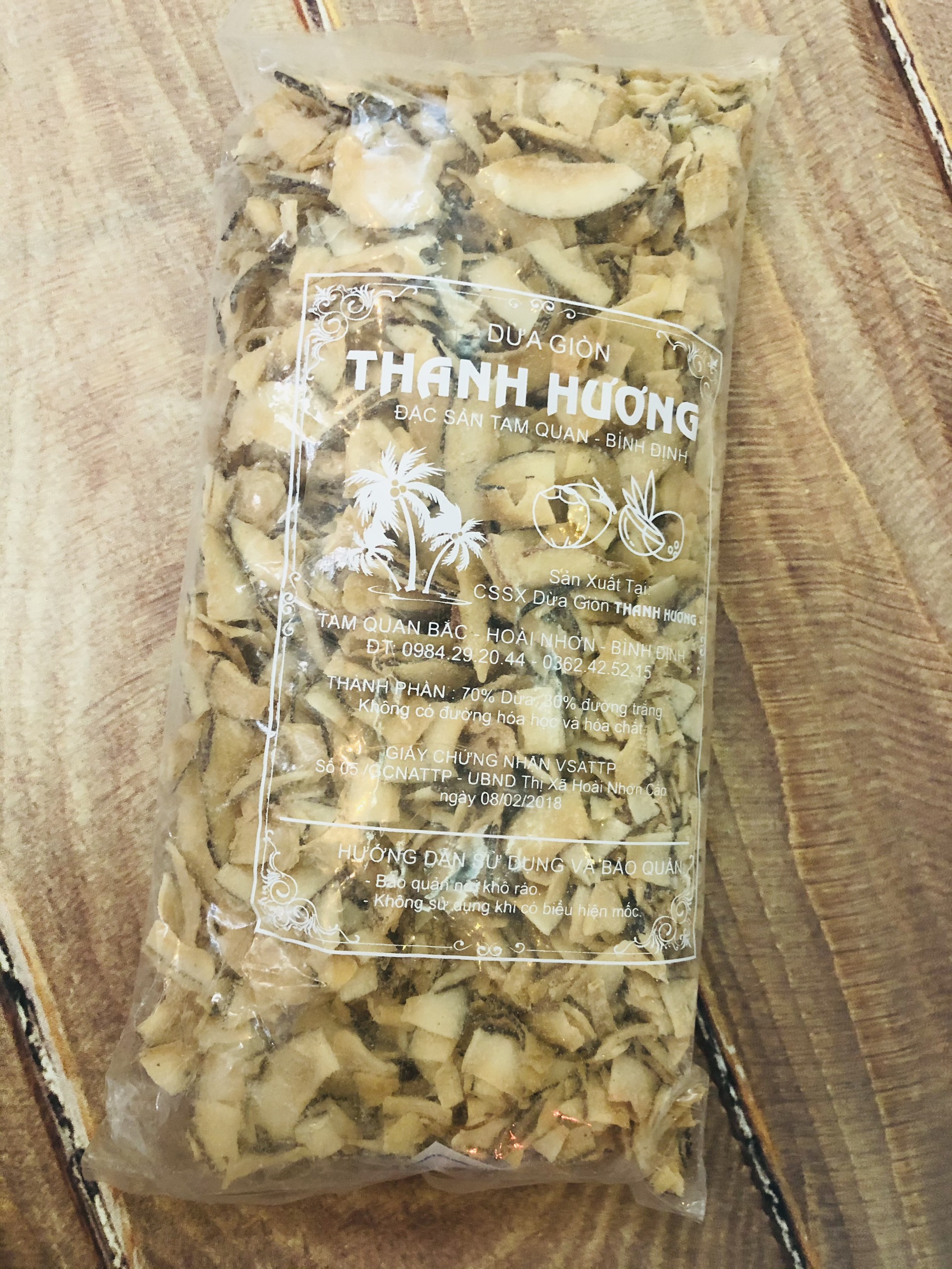 500g mứt dừa sấy giòn thơm ngon