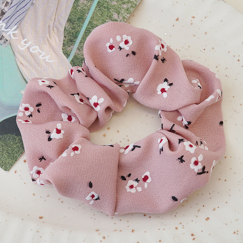 Scrunchies cột tóc, buộc tóc họa tiết hoa nhí dễ thương