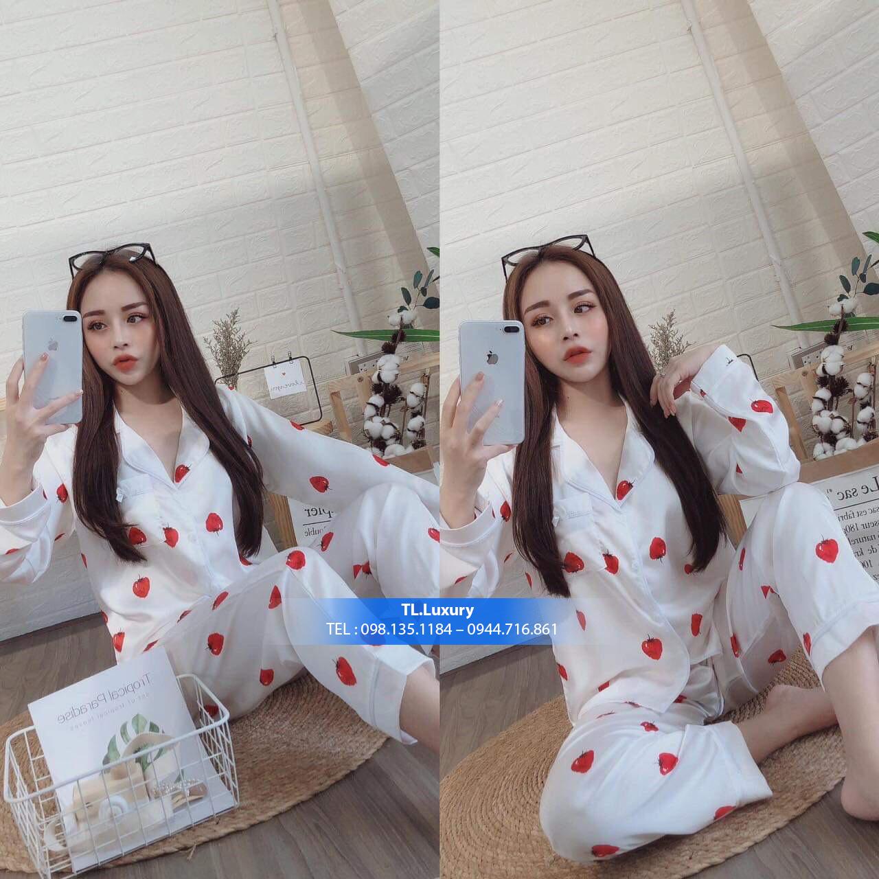 Bộ ngủ pijama dâu tây