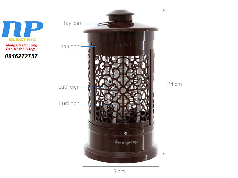 Đèn bắt muỗi Điện Quang 1.1W - EML03 BR