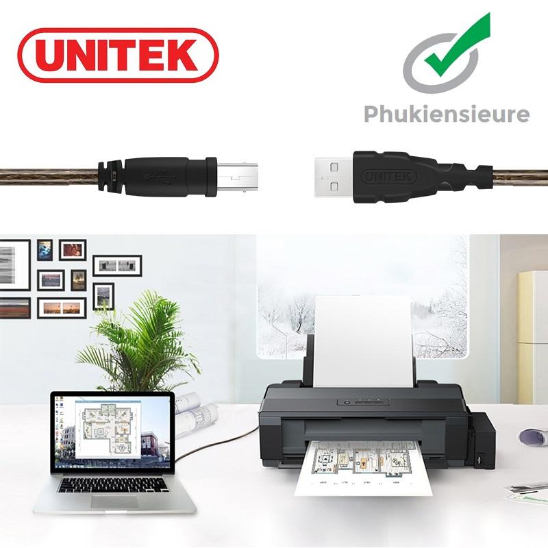 Cáp tín hiệu USB máy in, máy scan 1.8m Unitek Y-C419