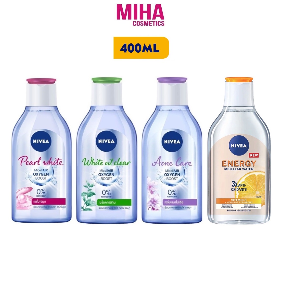 Nước Tẩy Trang Không Cồn NIVEA 400ml Thái Lan