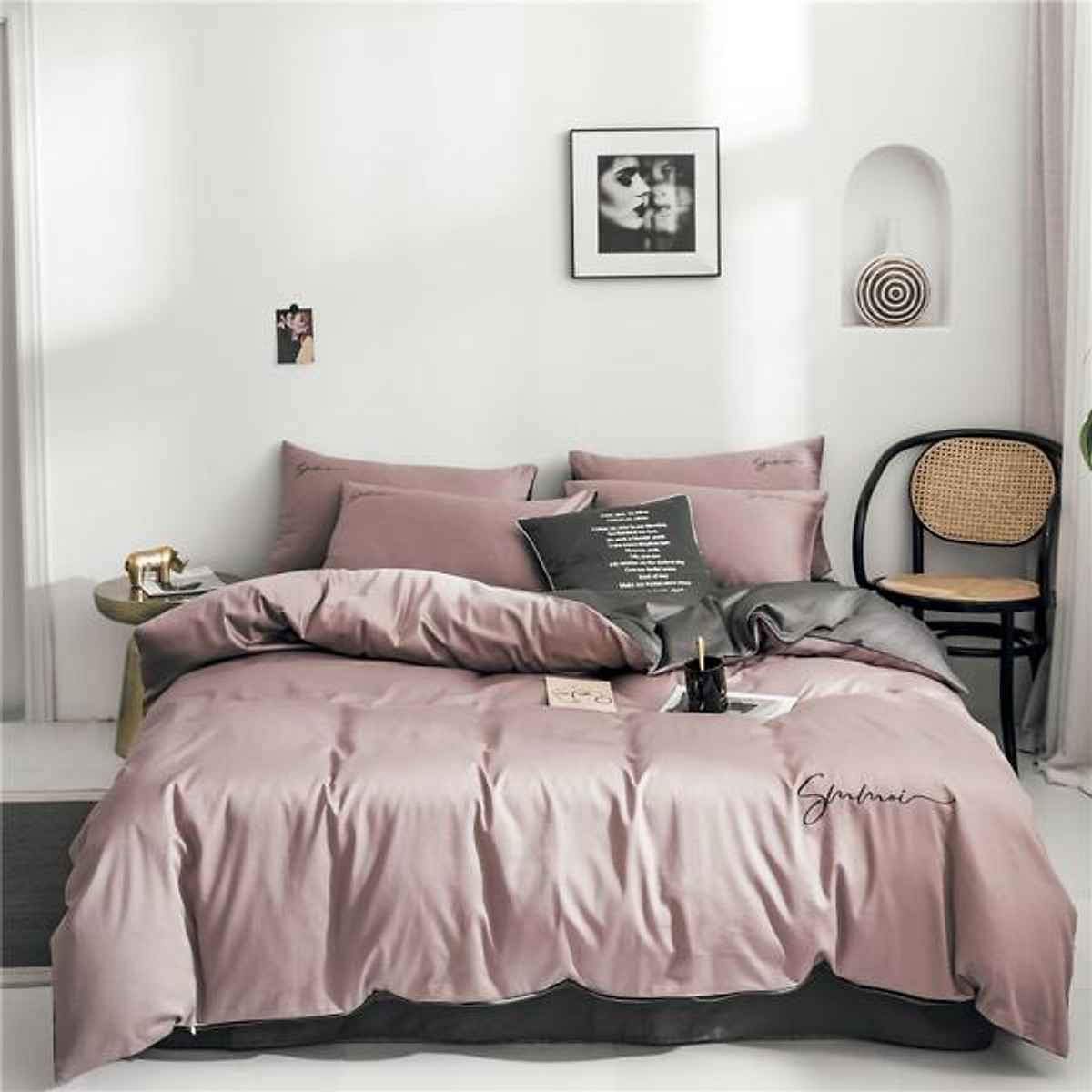 Bộ Chăn Ga Gối 4 Món Tencel Lụa 60s CAO CẤP CL-14 - 1m4