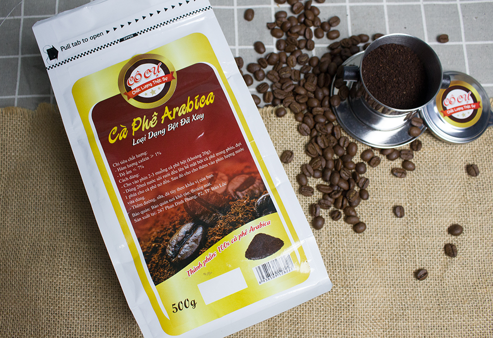 Cà phê bột nguyên chất Arabica dòng cao cấp Cô Cự 500gr