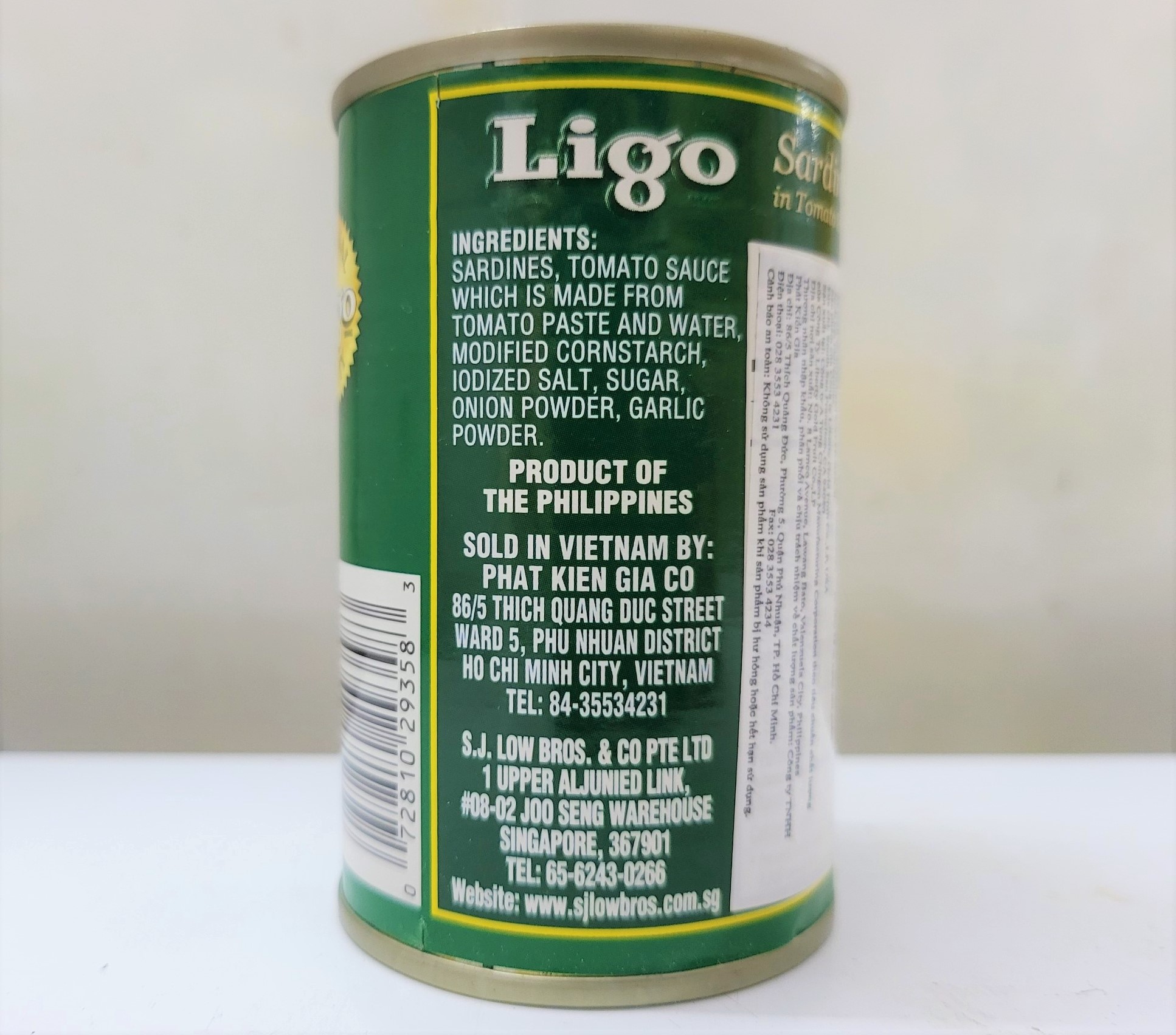 [Hộp 155g – XANH LÁ] CÁ MÒI XỐT CÀ [Philippines] LIGO Sardines in Tomato Sauce