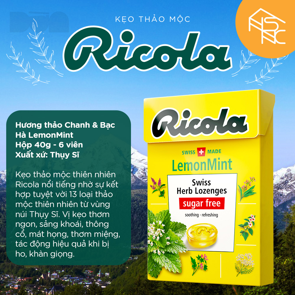 Ricola Kẹo thảo mộc 40G