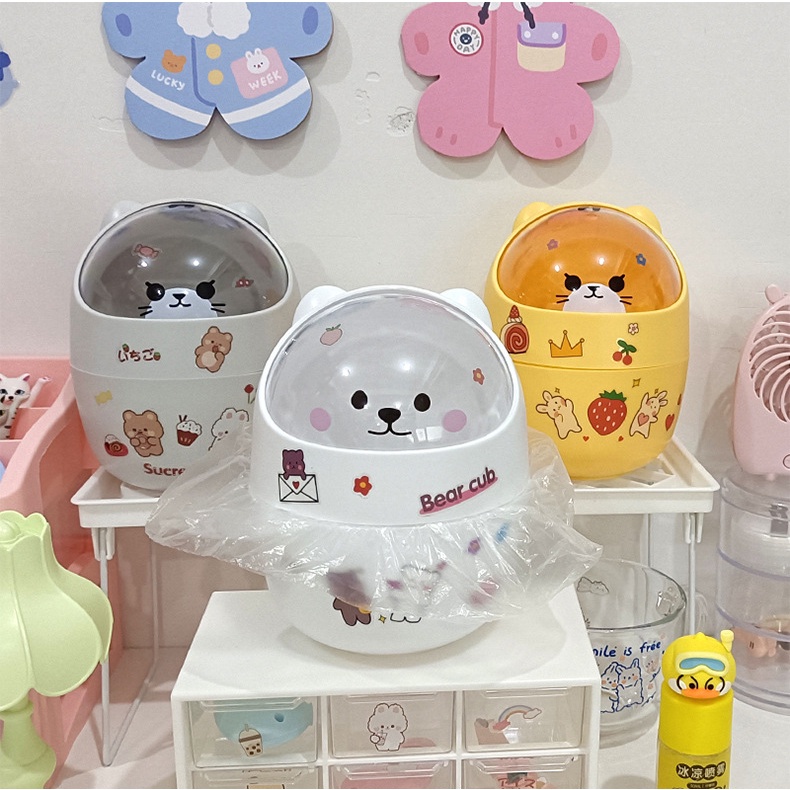 Thùng rác để bàn mini hình thú