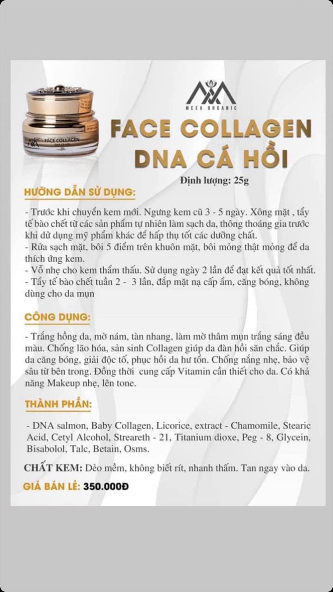 [HCM]Kem Face Bổ Sung Collagen DNA CÁ HỒI
