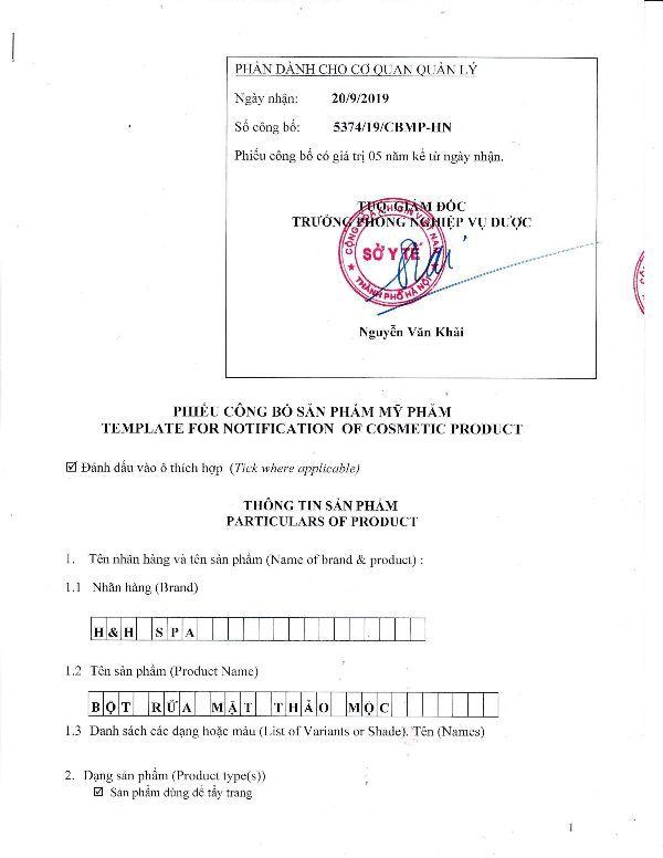 Bột rửa mặt thảo mộc