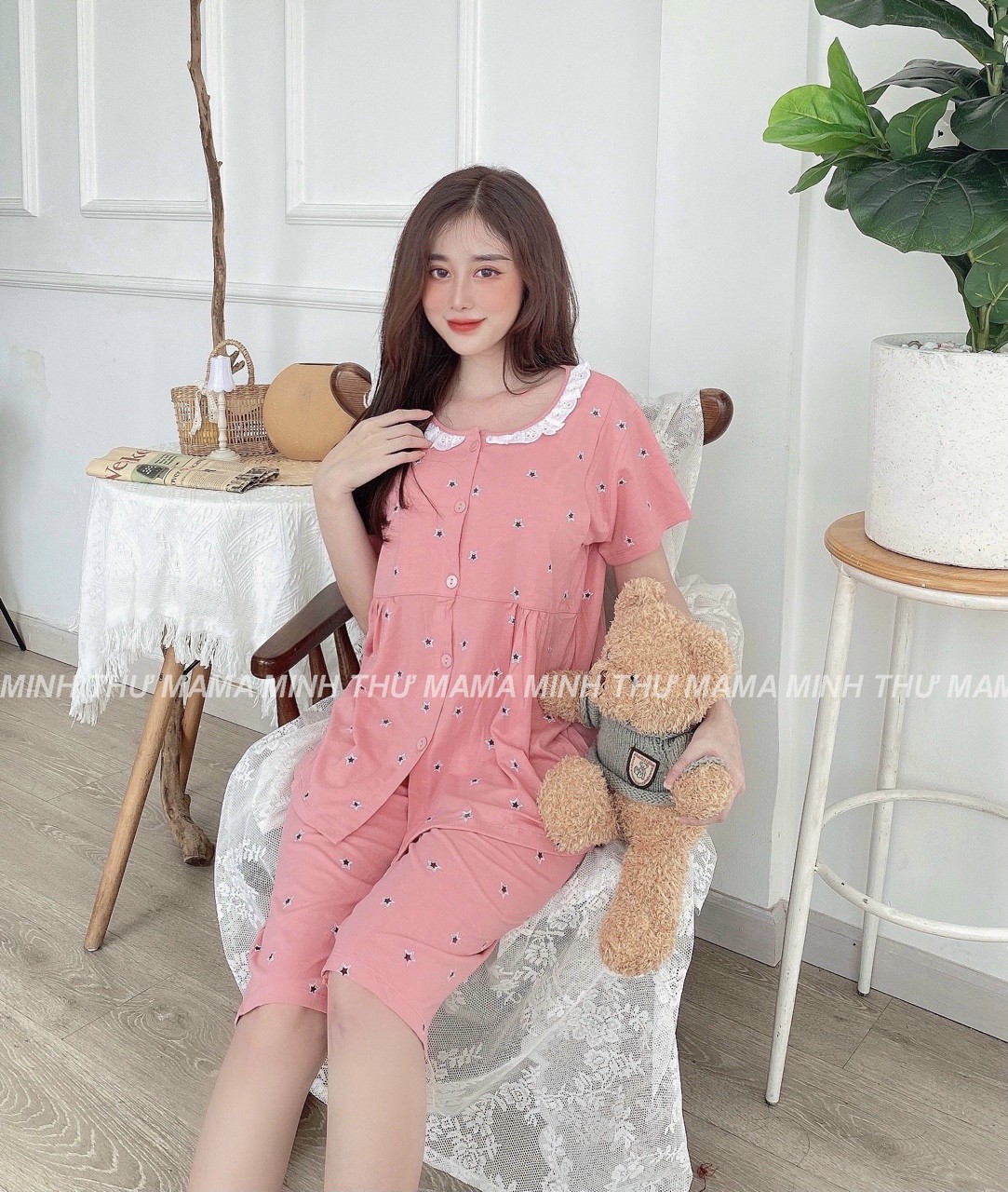 Bộ đồ bầu mặc 2in1 mặc bầu và sau sinh