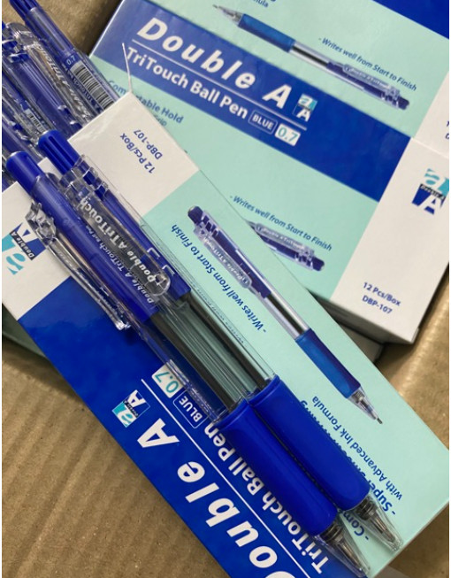Bút bi Double A TriTouch Ball Pen 0.7mm  - Thái Lan (1 cây)