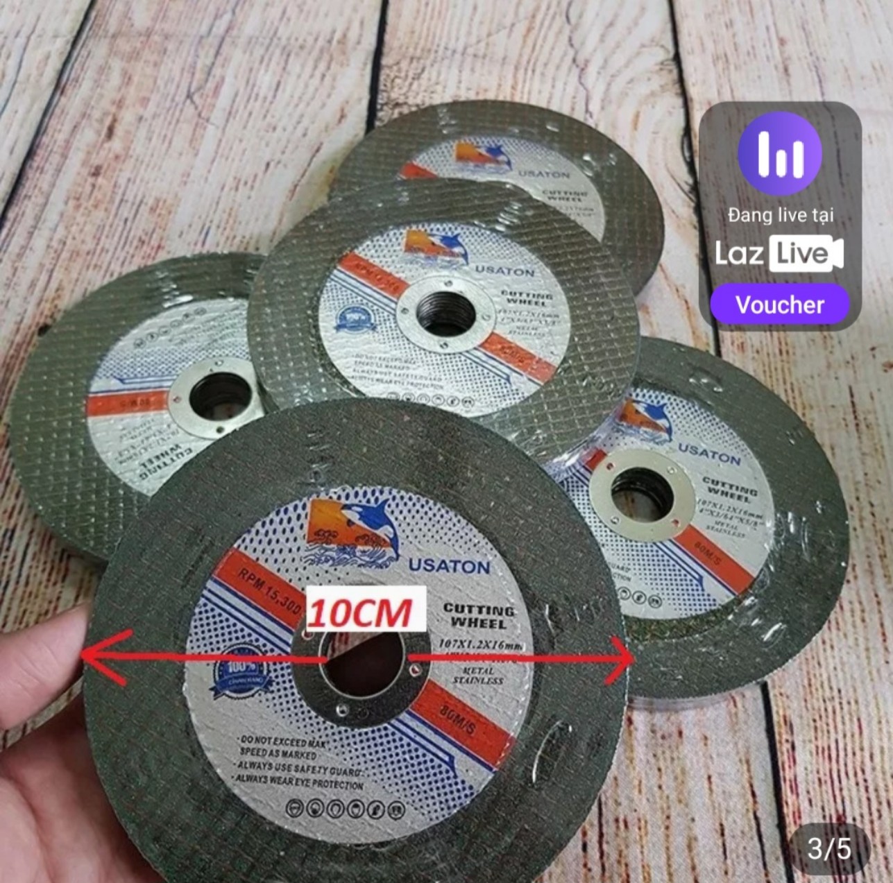 1 viên Đá cắt sắt cắt inox hiệu con cá 110mm