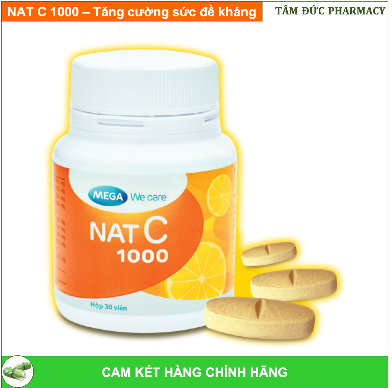 [HCM]NAT C 1000 - Mega We Care [Hộp 60 viên]