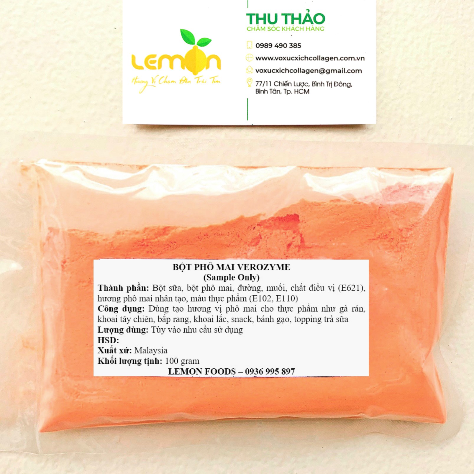 Bột phô mai mặn thơm béo VEROZYME hàng Malaysia dùng lắc gà rán, khoai chiên, bắp rang, làm khúc bạch, topping