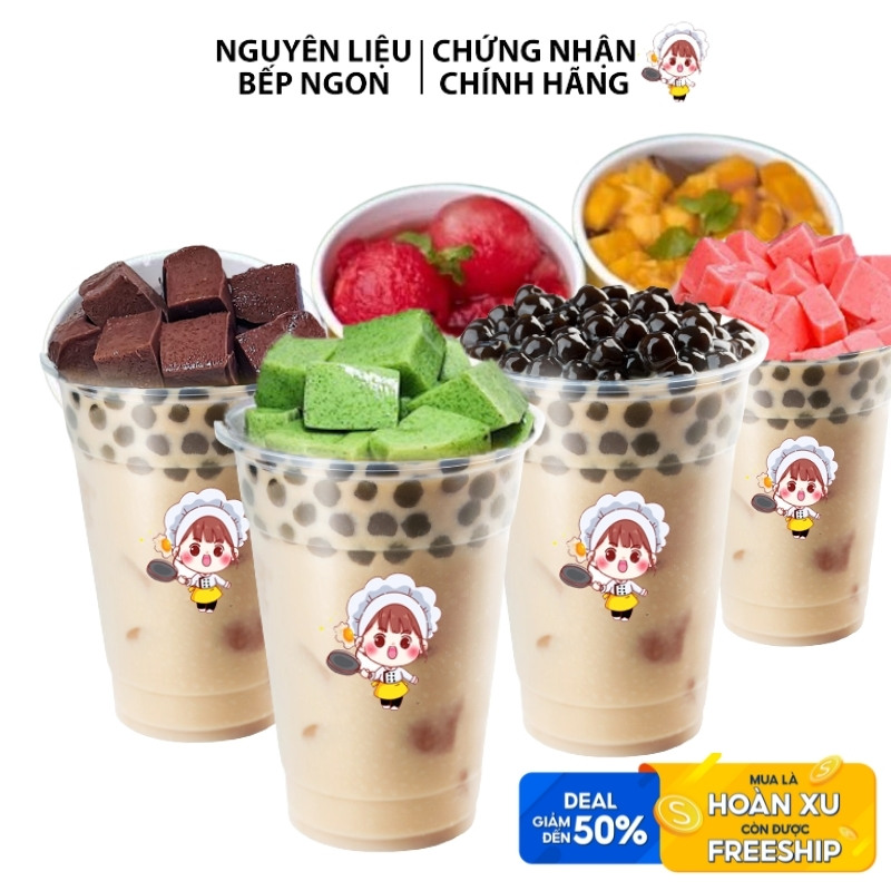 PUDDING DÂU 500G TỰ PHA - NGUYÊN LIỆU BẾP NGON