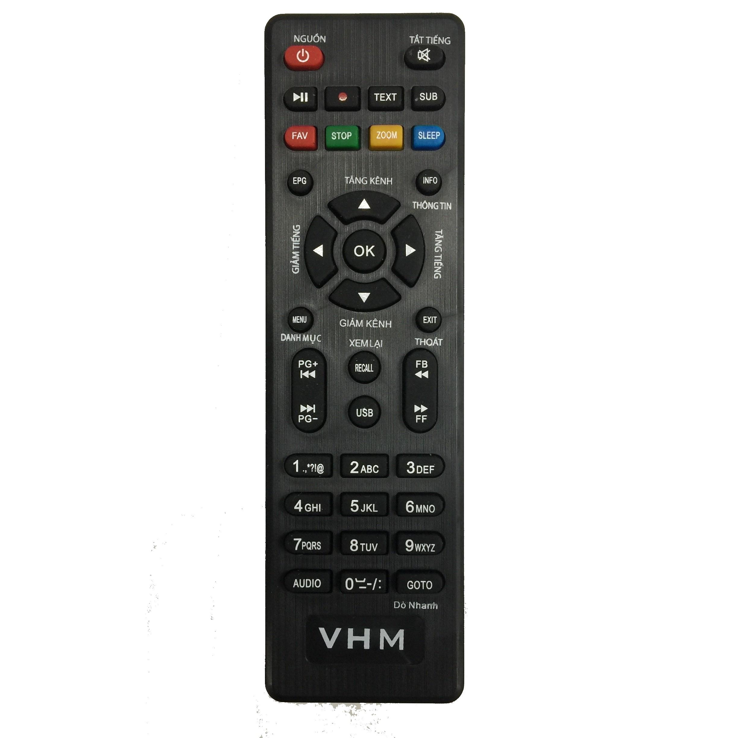 [HCM]Remote điều khiển đầu thu VHM Vũ Hồng Minh  - Điều khiển đầu thu DVB T2 truyền hình mặt đất VHM