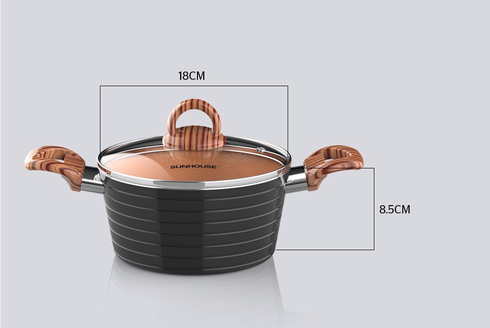 [HCM]NỒI CERAMIC ĐÁY TỪ SUNHOUSE SHG2018MCA