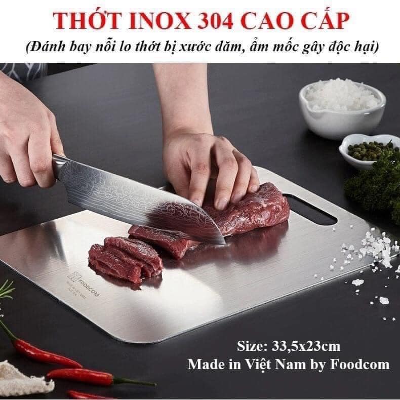 Thớt inox kháng khuẩn Foodcom - FC005