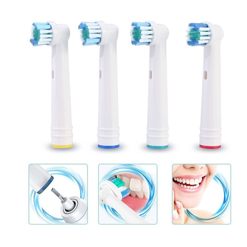 Đầu Bàn Chải Điện Oral B (Set 4 Chiếc) Người Lớn Và Trẻ Em