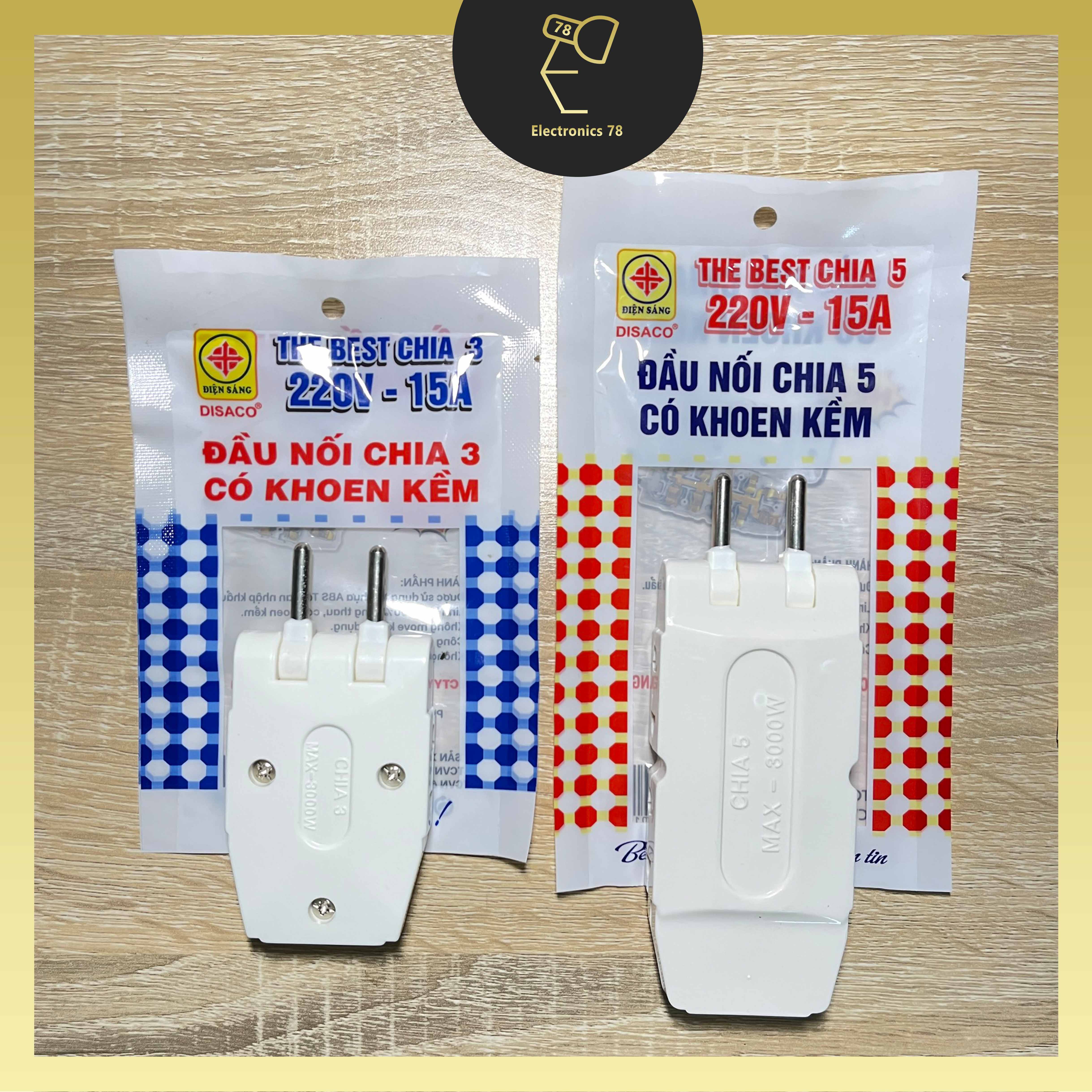 Phích cắm điện chia 3, chia 5 Điện Sáng