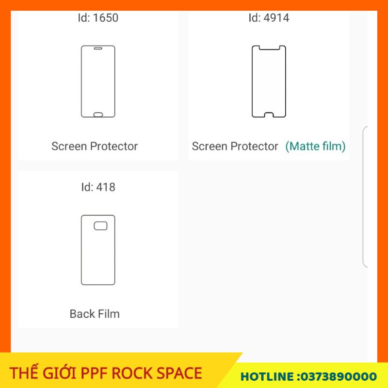 Dán màn hình PPF Samsung Galaxy Note FE ( Có Mặt trước, Mặt Sau, Full bộ theo lựa chọn) Rock Space
