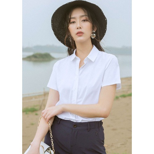 Áo sơ mi trắng CÔC TAY chất lụa - ĐẸP!!