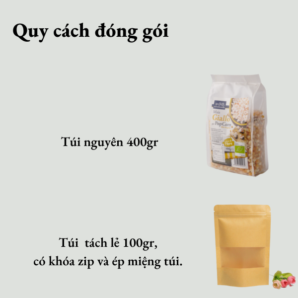 Hạt bỏng ngô vàng hữu cơ Sottolestelle