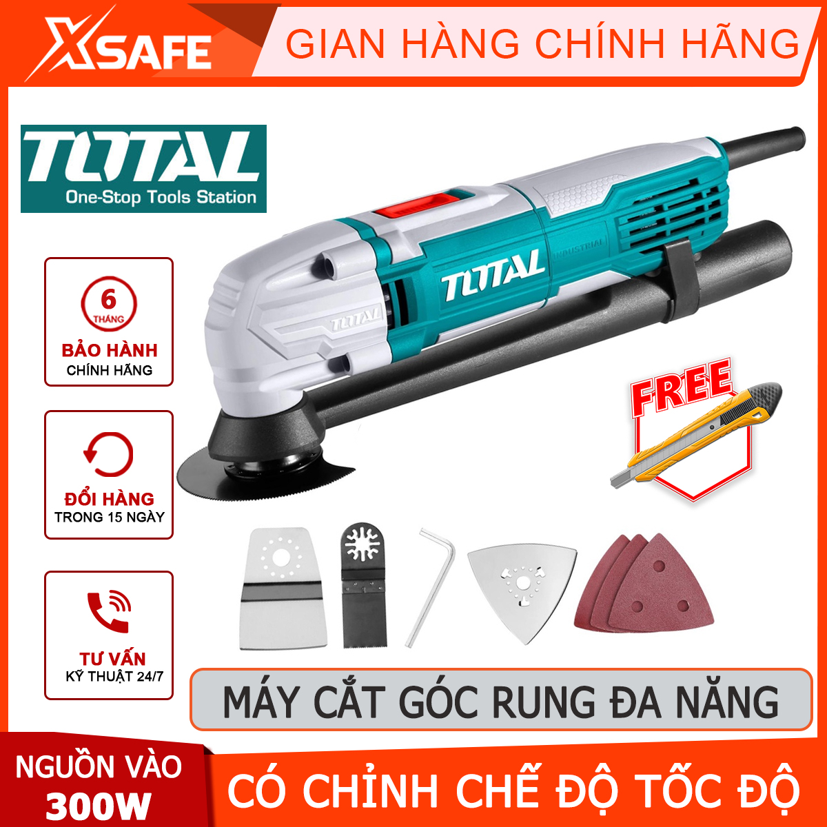 Machine cutting angle vibration multi-purpose total TS3006 | sawmill angle power 300W speed no-load 10.000 - 20.000/min mode adjustable speed cutting materials such as aluminum, wood,…