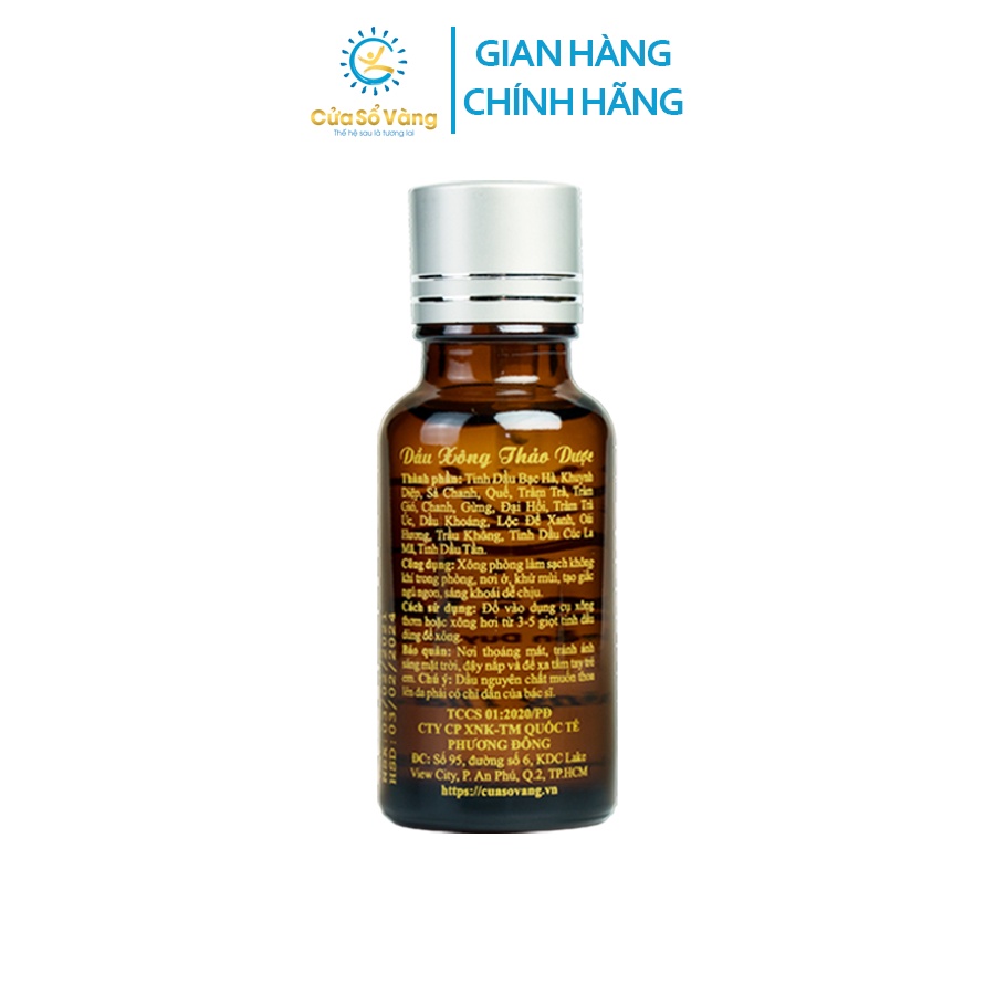 Tinh Dầu Thảo Dược Cửa Sổ Vàng (20ml)
