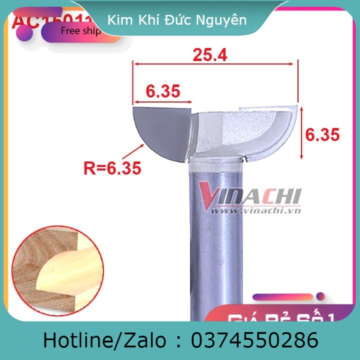Mũi Soi Đuôi Cá Nằm Tideway AC1501 - Mũi Soi Đuôi Cá Nằm Tideway chuyên dùng để khoét hèm đuôi cá, khoét hèm tay nắm kimkhihanoi