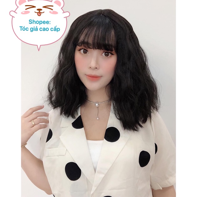 Tóc giả cả đầu ❤️FREESHIP❤️ Tóc giả cả đầu xù lỡ 35cm