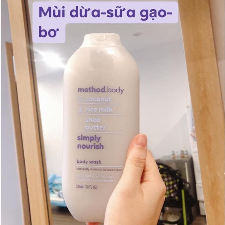Sữa tắm organic Method Body 532ml
