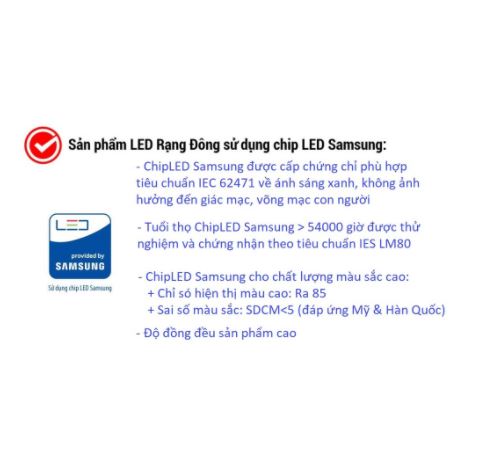 Bóng đèn LED Trụ 12W Rạng Đông - SAMSUNG ChipLED