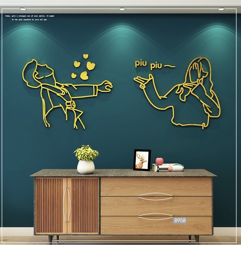 Tranh dán tường mica 3d - mỹ nhân