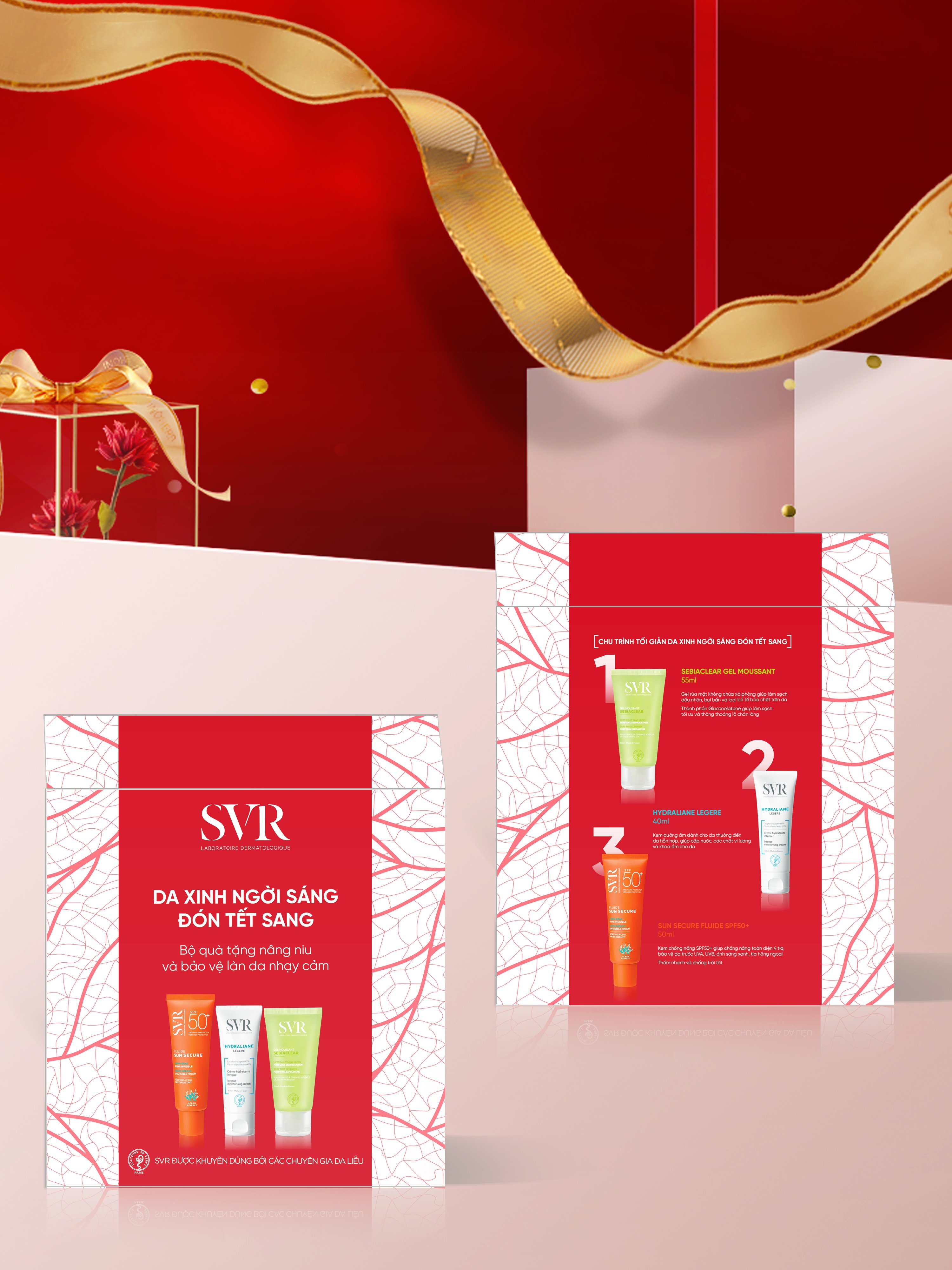 [DA XINH NGỜI SÁNG, ĐÓN TẾT SANG] Bộ quà tặng chăm sóc da SVR