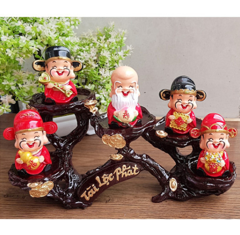 [HCM]bộ tượng 5 ông cung hỷ phúc lộc thọ