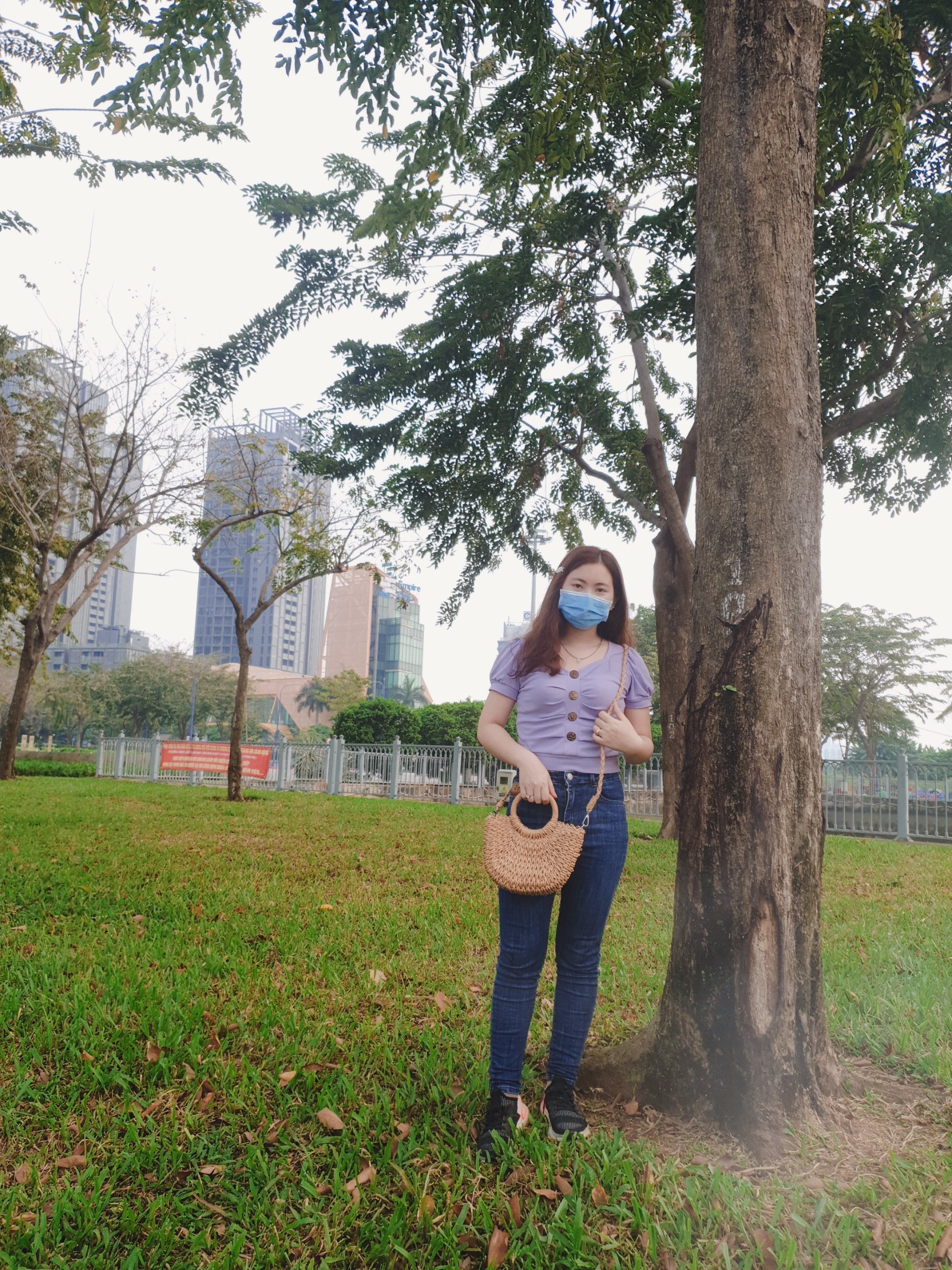 Túi cói thuyền kiểu Vintage