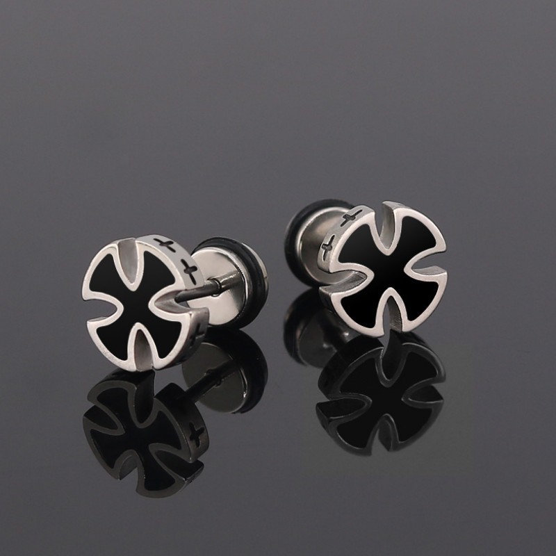 Bông Tai Nam Titan Ko Đen TT 2592 - 1 Cặp