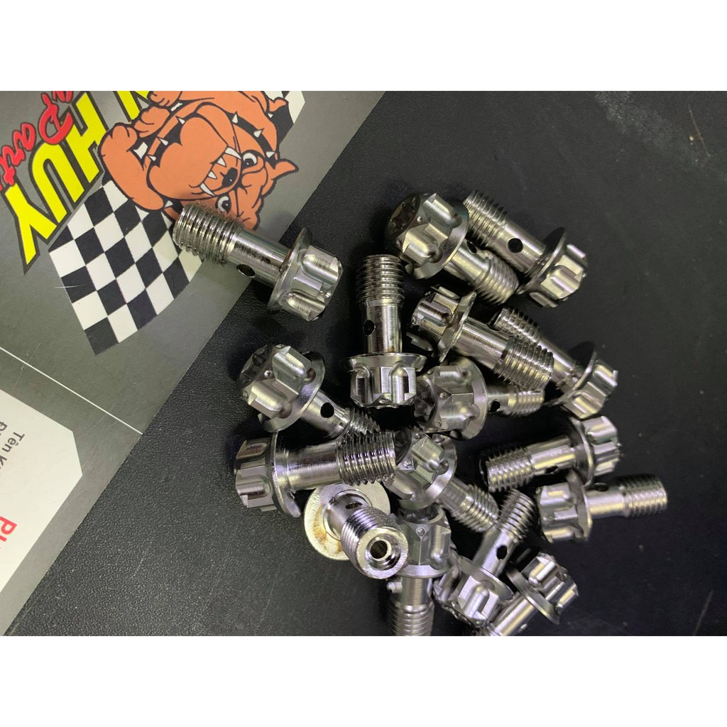 Ốc Salaya gắn Heo dầu Zin Nissin  Heo Brembo chuẩn inox 304  ốc heo dầu salaya