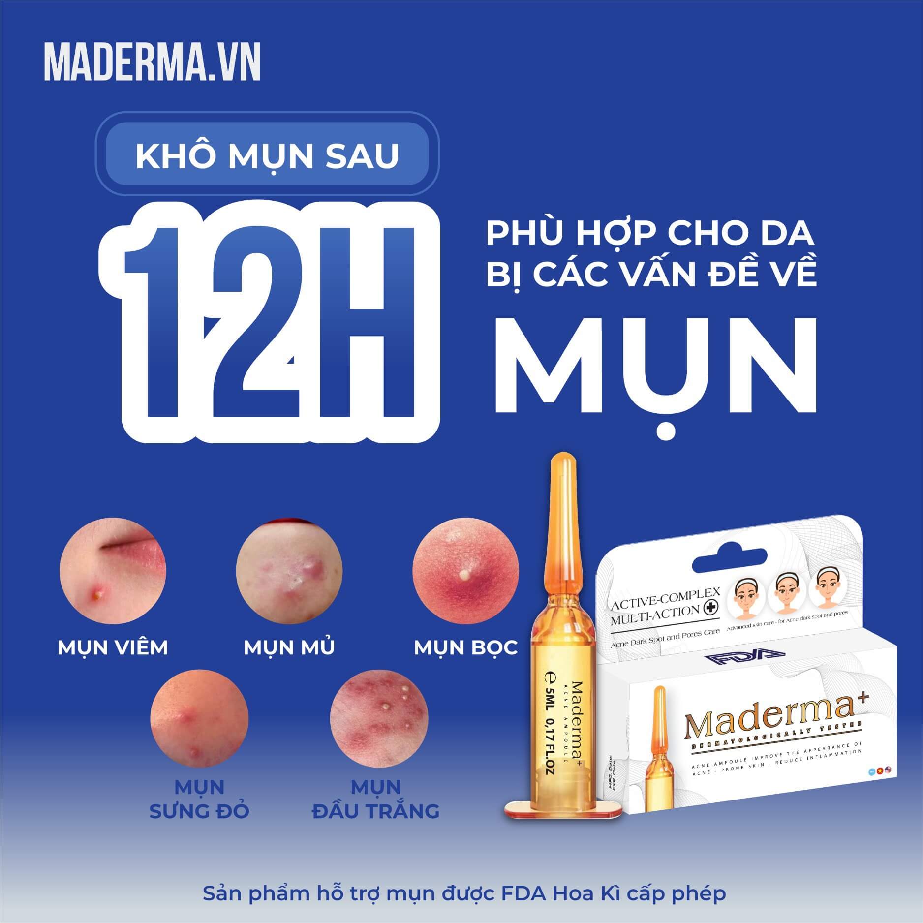 [Chính hãng]Serum giảm mụn thâm-Serum acnes ampoule Maderma+