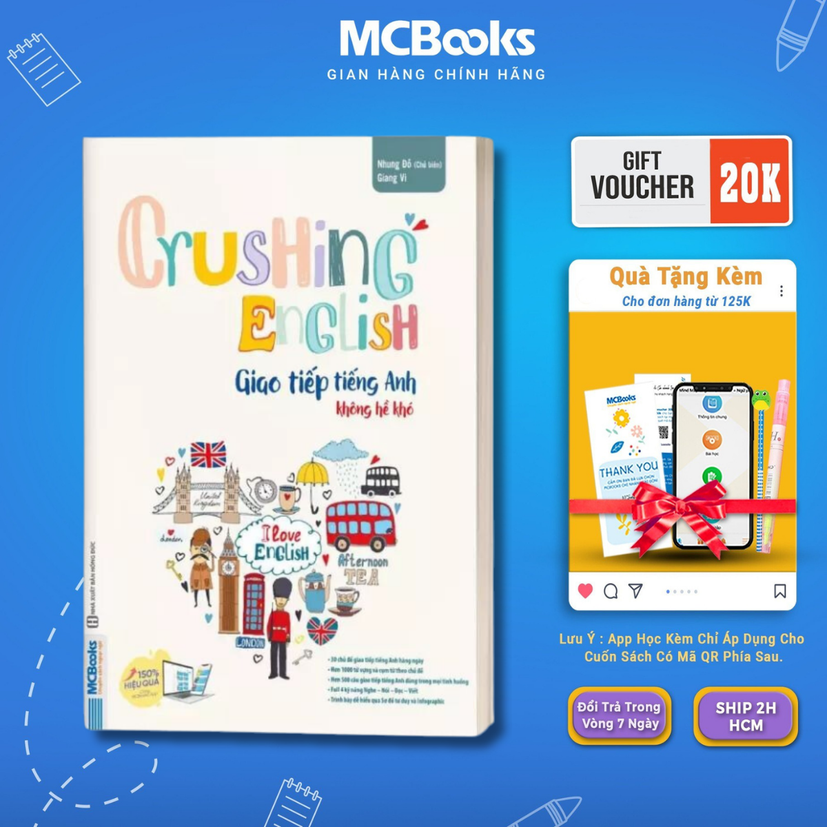Sách - Crushing English - Giao tiếp tiếng Anh không hề khó - McBooks