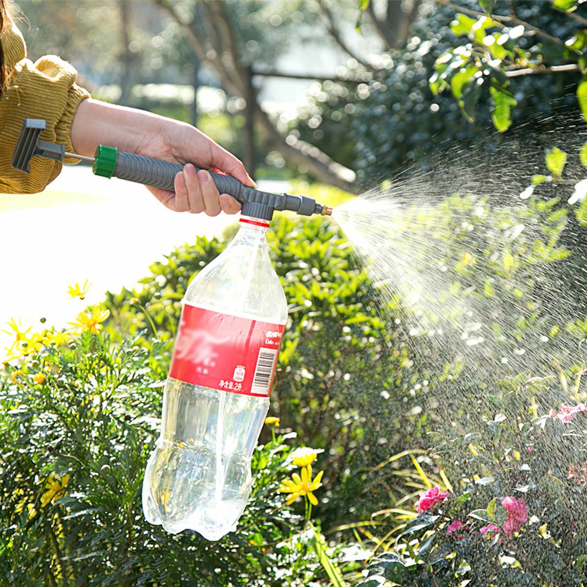 Plastic sprayer for watering plants
