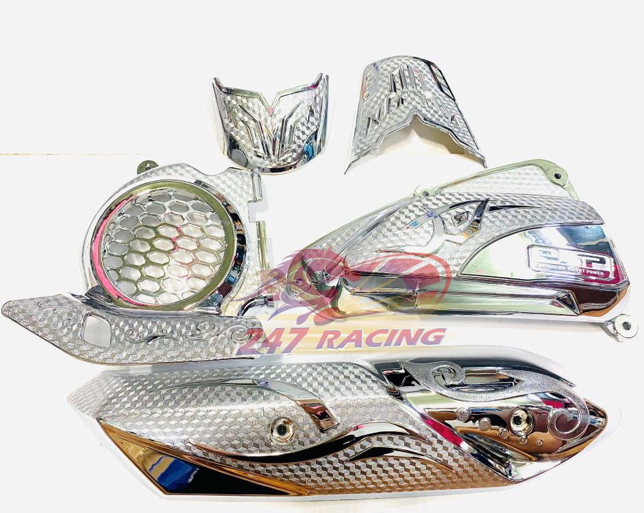 Combo 5 món Xi Inox gắn VISION 2021 pát pô+mỏ dè+quạt+pô e