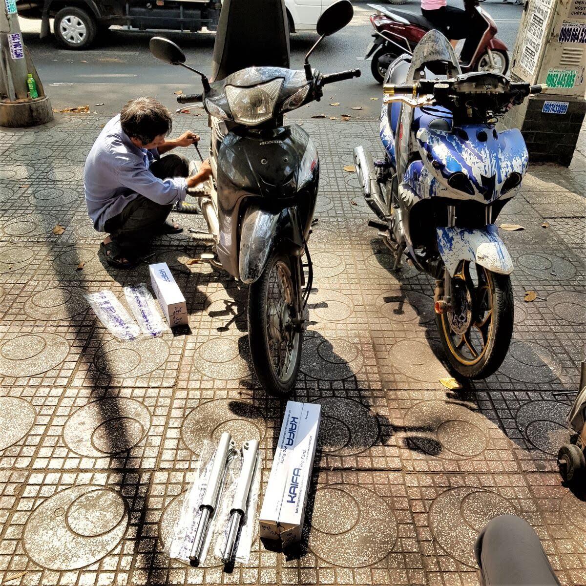 Phuộc trước - Wave Anpha 100cc ( 2006 - 2016 ) hiệu KaiFa ( 1 cặp )