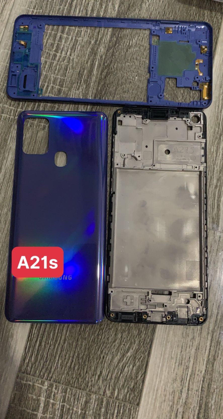 bộ vỏ samsung A21S ( lung,sườn, maket,nút bấn