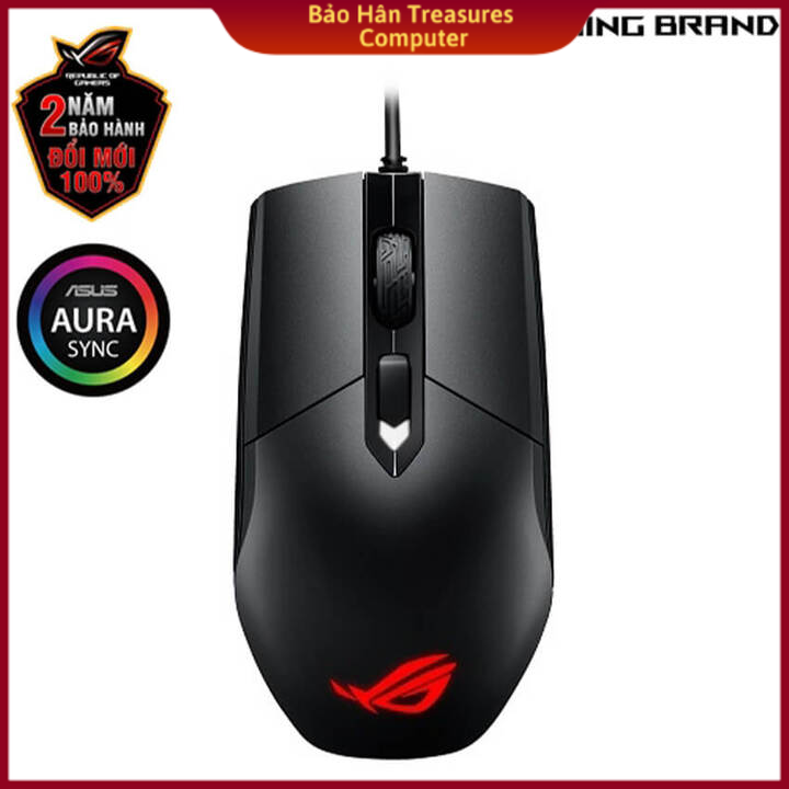Chuột dây Asus ROG Strix Impact -Chuột chơi game dành cho game thủ - Hàng Chính Hãng