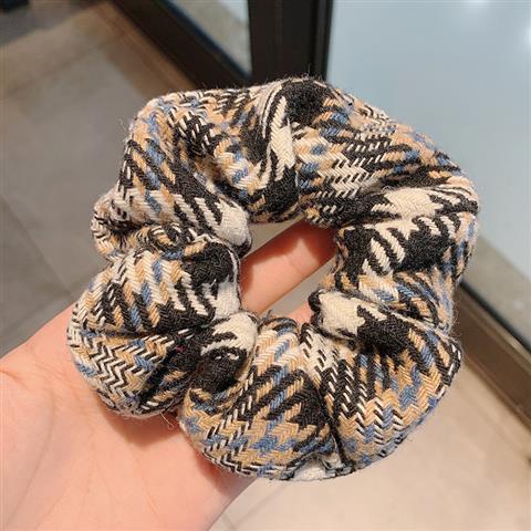 Scrunchies cột tóc vải họa tiết vải dày