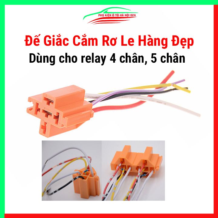 Đế relay 4 chân, 5 chân cắm giắc rơ le 4P, 5P có sẵn dây hàng đẹp