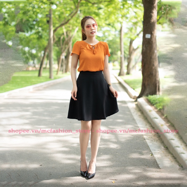 CHÂN VÁY XÒE dáng dài tới gối
