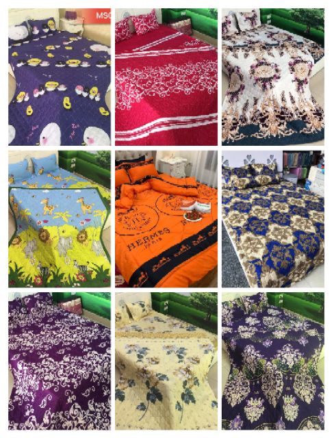 [HCM]Set ga gối tim đỏ 1m2 cotton poly m74632